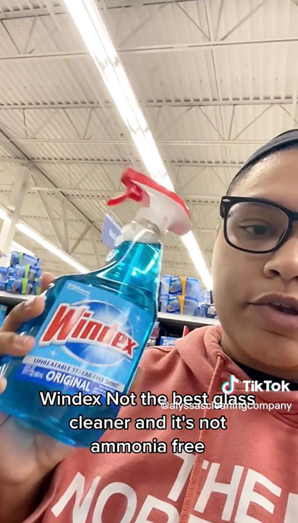 Alyssa shared that she is not a fan of Windex, as it's "not the best."