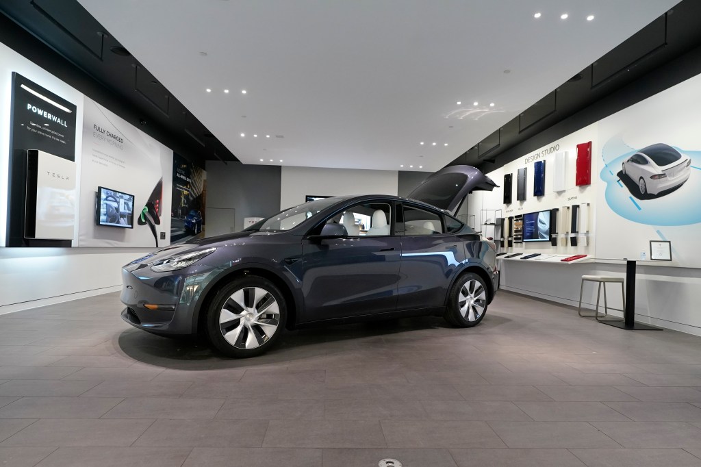 A Tesla Model Y 