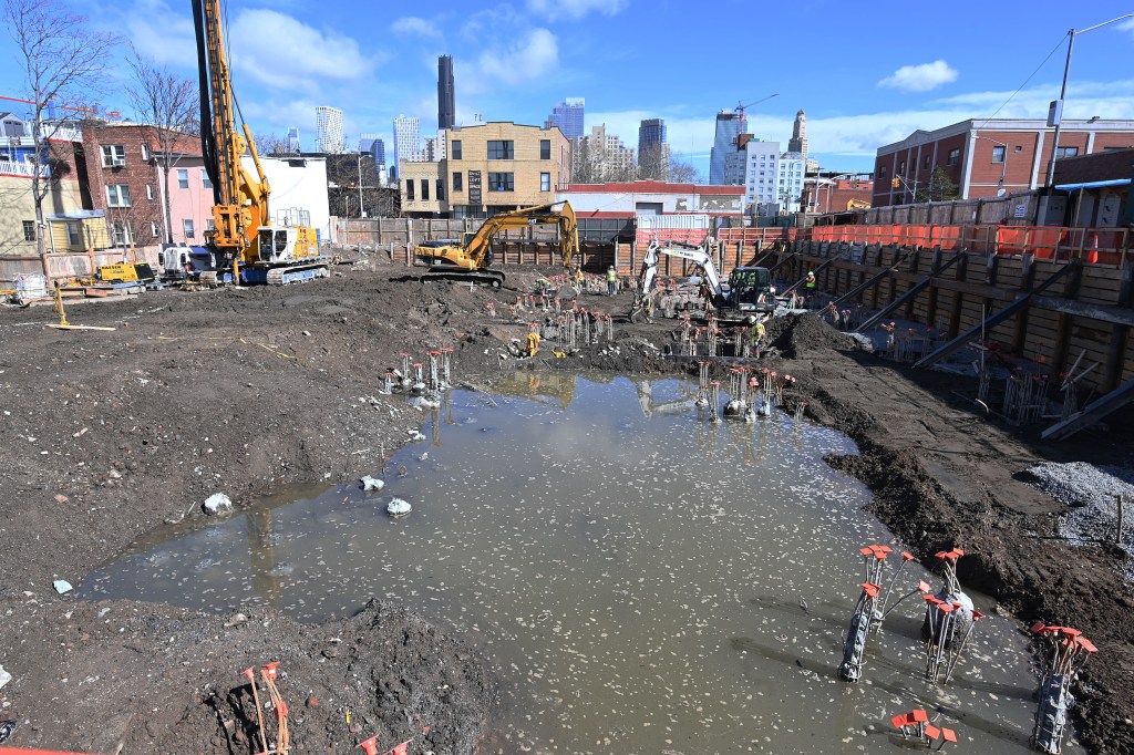 A building construction site at Union and 3rd Ave, across the street from the Royal Palms.