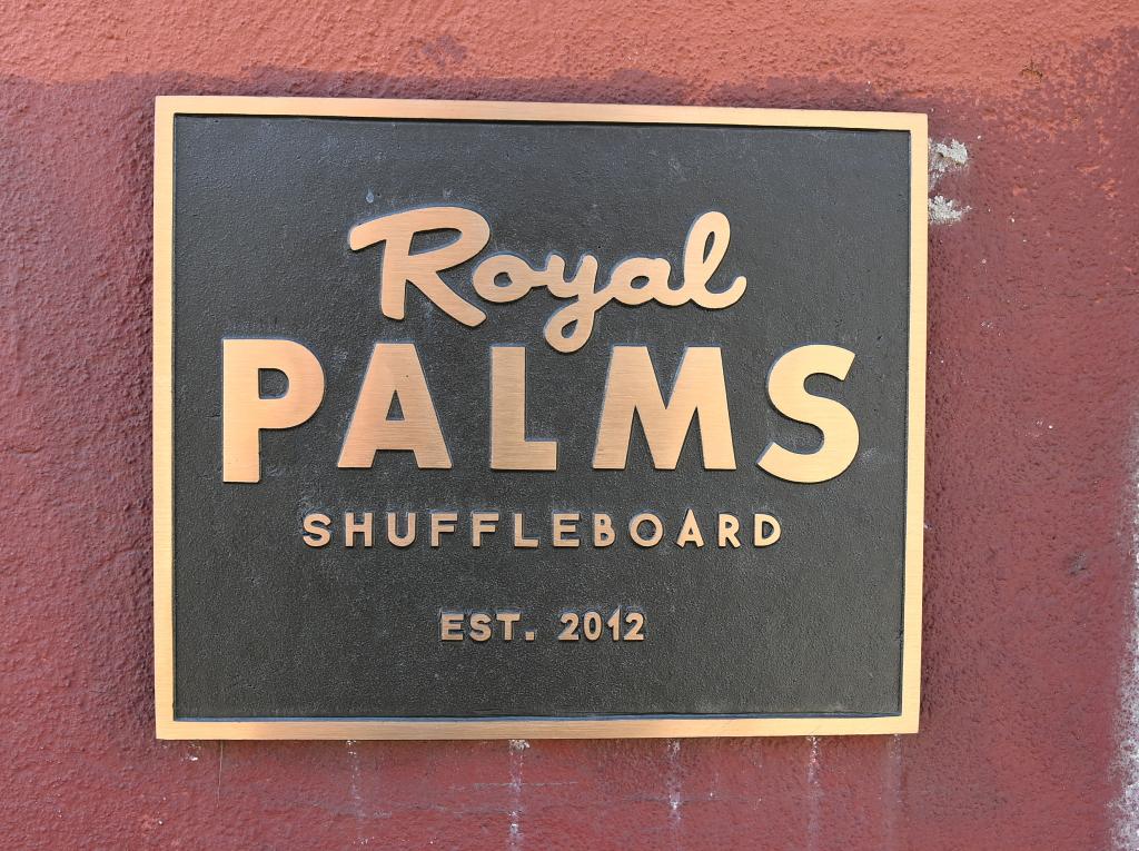 The sign for the Royal Palms.