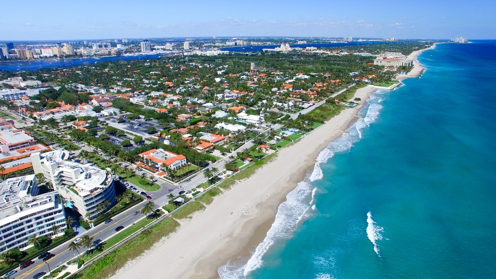 Palm Beach aerial photo.