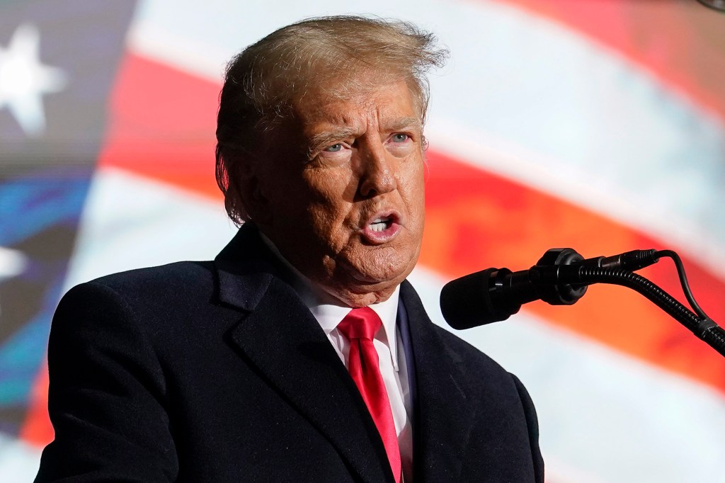 Former President Donald Trump posted an image last week posing with a baseball bat next to a photo of Manhattan DA Alvin Bragg. 