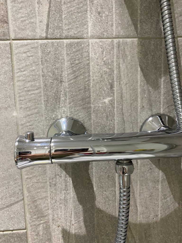 Clean shower faucet