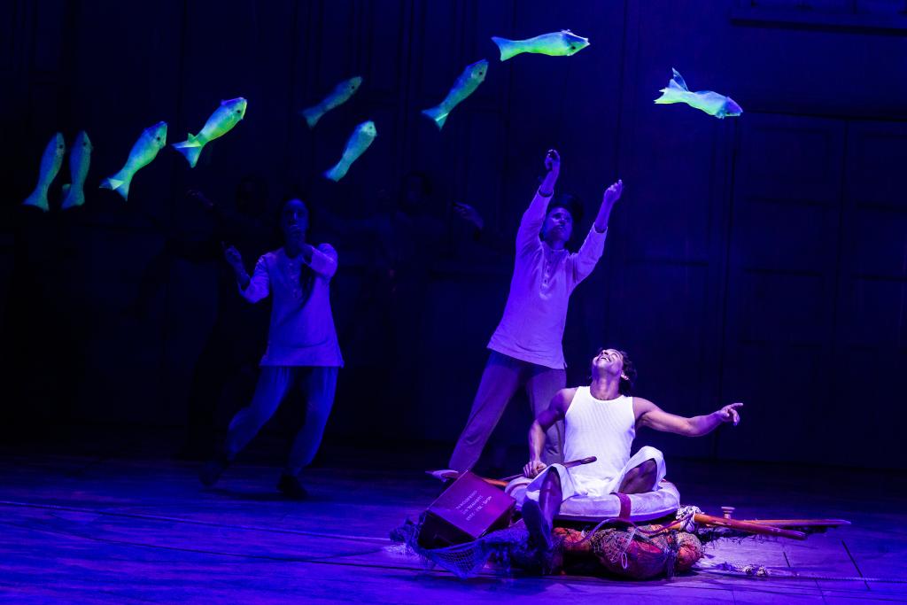 Hiran Abeysekera makes an impressive Broadway debut as the precocious survivor Pi.