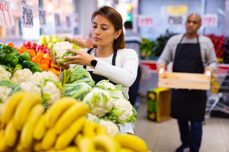 Grocery store workers.