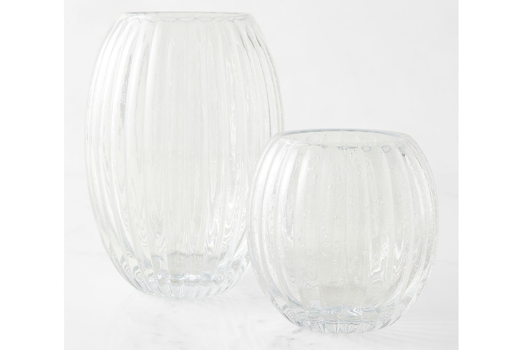 Two glass vases