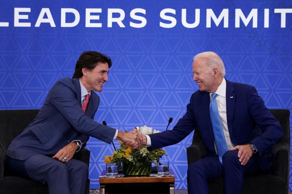 President Joe Biden and Canadian Prime Minister Justin Trudeau will meet Thursday for two days of discussions on a range of topics.