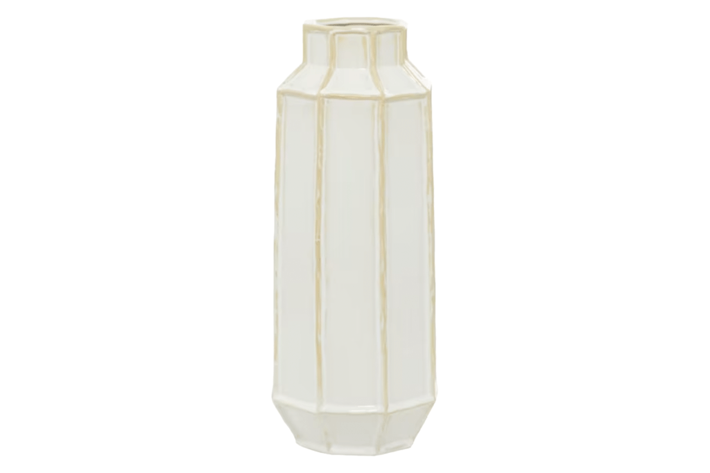 Grayson Lane White Stone Modern Vase