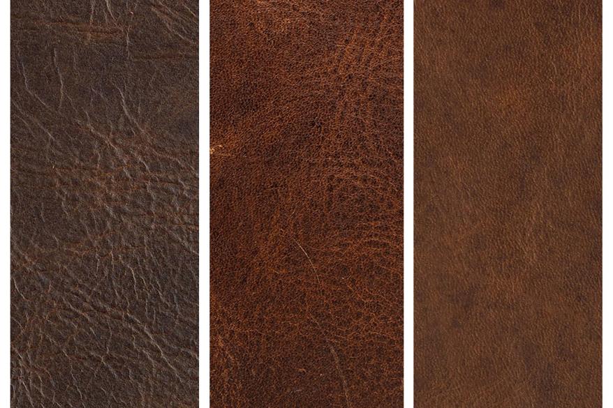 A compilation of leather material