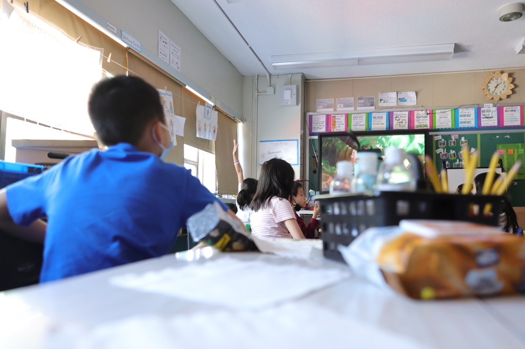 Students in the classroom.