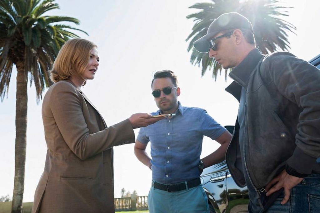 Sarah Snook, from left, Kieran Culkin and Jeremy Strong in a scene from "Succession."