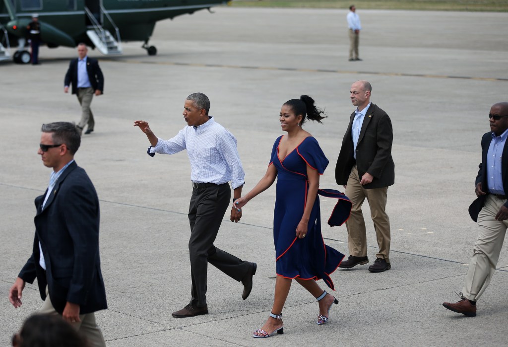 Former President Barack Obama and first lady Michelle Obama.