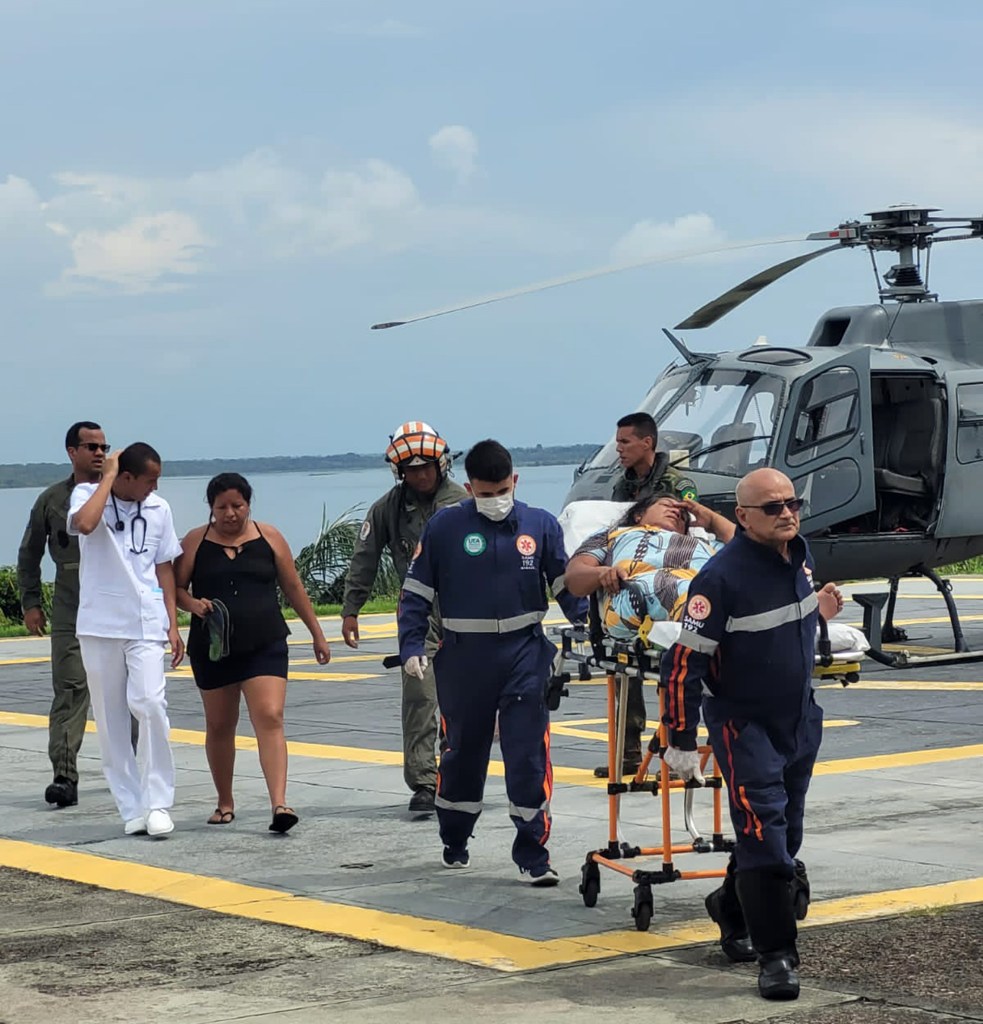 A Brazilian navy helicopter rescued Maria on April 4. 