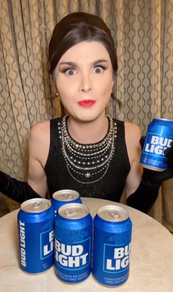 Dylan Mulvaney promoting Bud Light