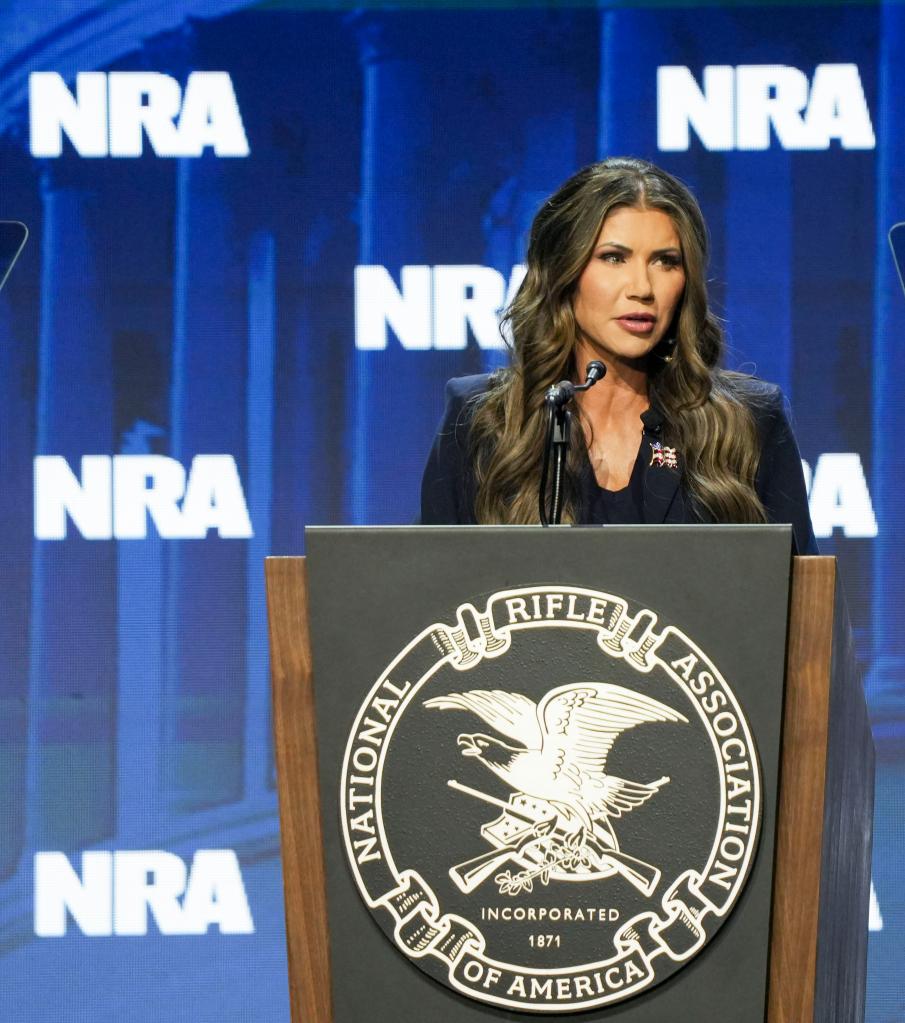 Noem made the shocking revelation about her granddaughter at Friday's NRA convention in Indianapolis.