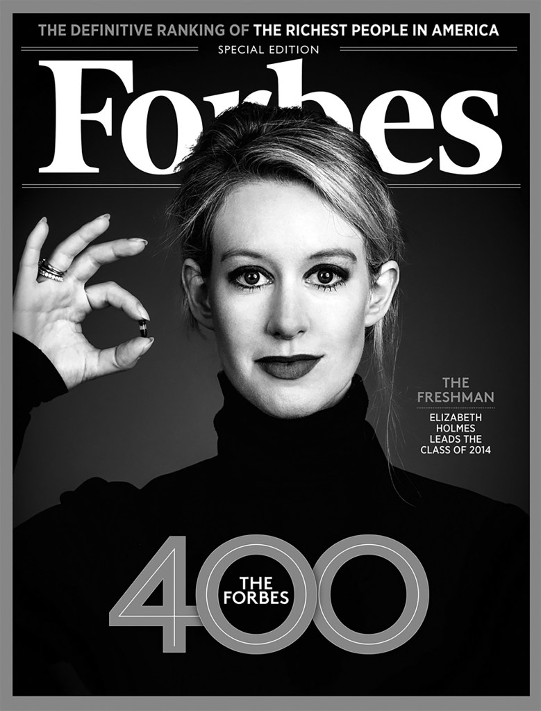 Holmes on the cover of Forbes