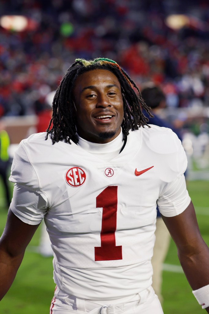 Alabama defensive back Kool-Aid McKinstry after a game against Ole Miss on Nov. 12, 2022.