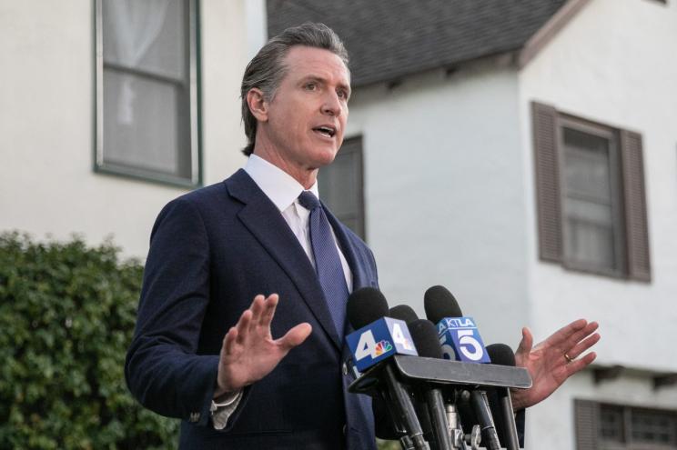 California Gov. Gavin Newsom declined to support slavery reparations.