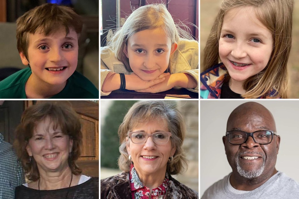 Hale killed William Kinney, Evelyn Dieckhaus, Hallie Scruggs (top left to right), Cynthia Peak, Katherine Koonce, and Mike Hill (bottom left to right) in the March shooting in Nashville.