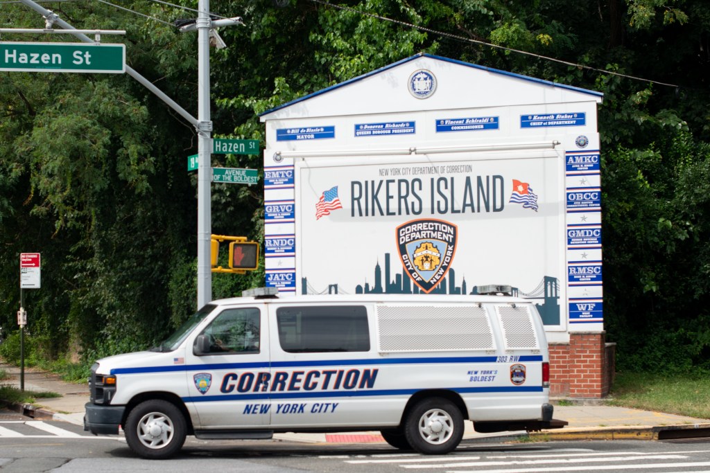 Entrance to Rikers Island,