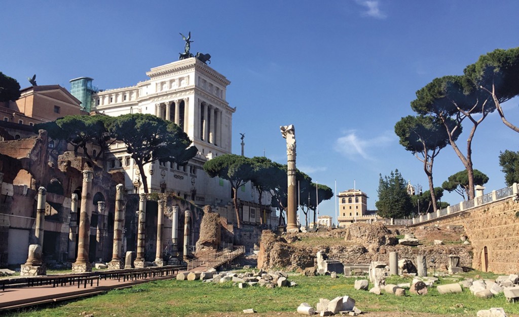 The present-day Caesar's Forum.