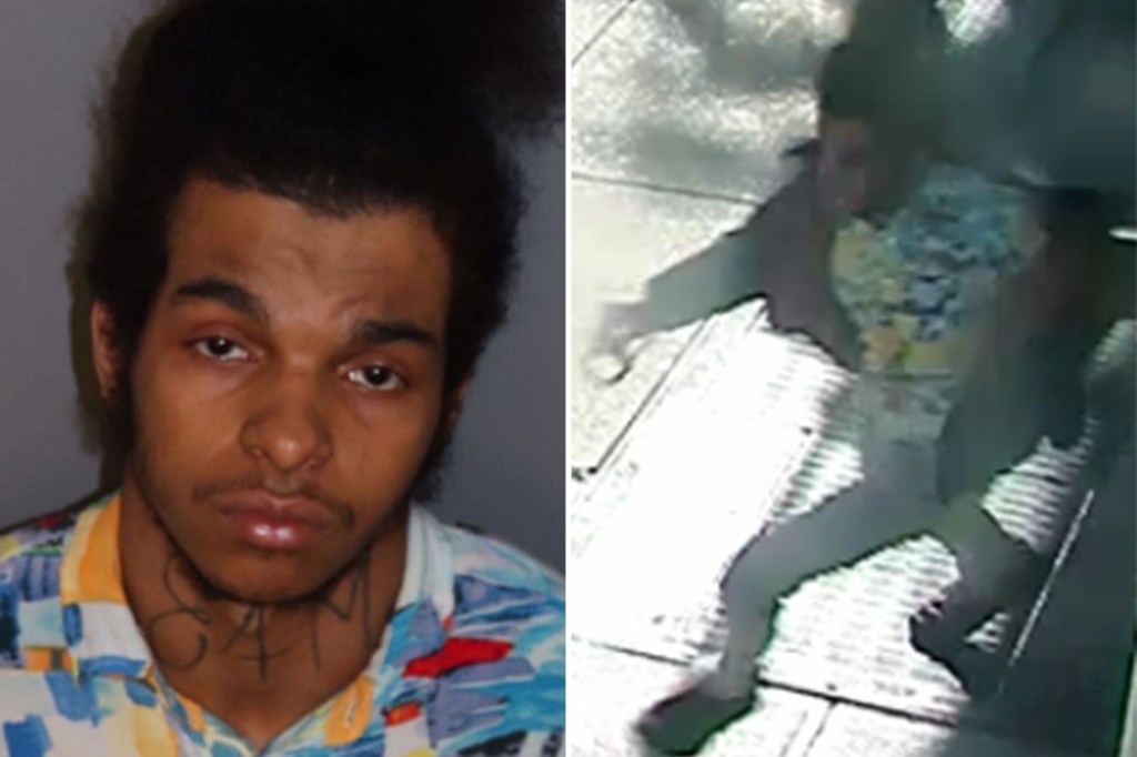 A mugshot and a surveillance image of Joseph King, 21.