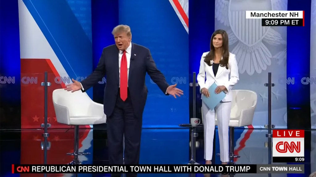 CNN's presidential town hall event with Republican frontrunner Trump raked in 3.3 million views.