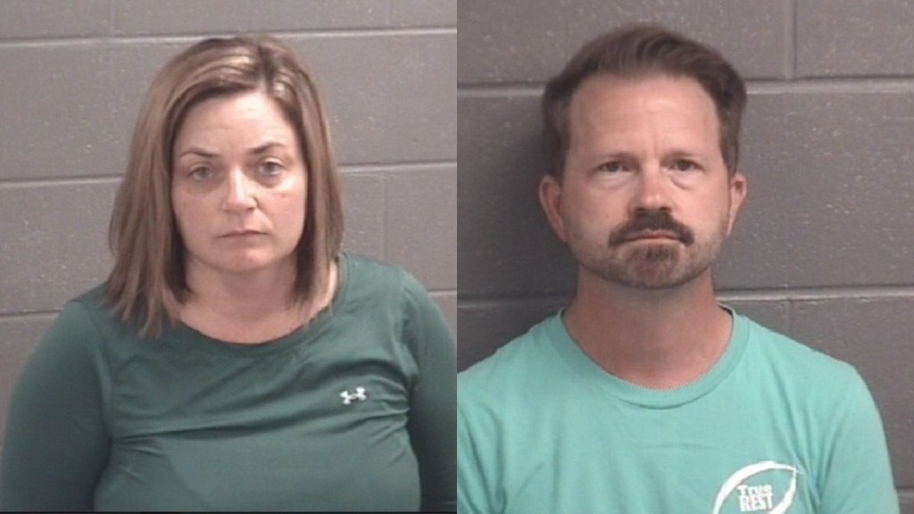 Krista and Tyler Schindley were arrested after neighbors found their emaciated son wandering the streets. 