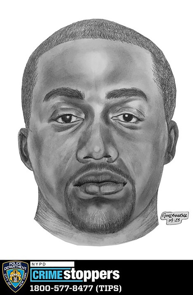 Police released sketch of suspect.