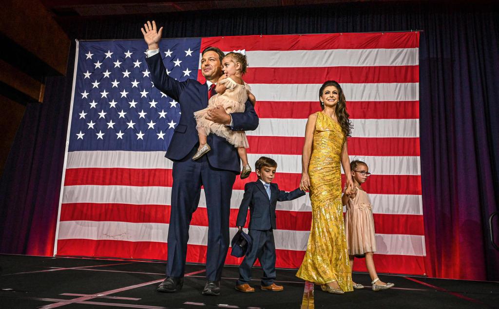 Ron DeSantis with his wife Casey DeSantis and children.