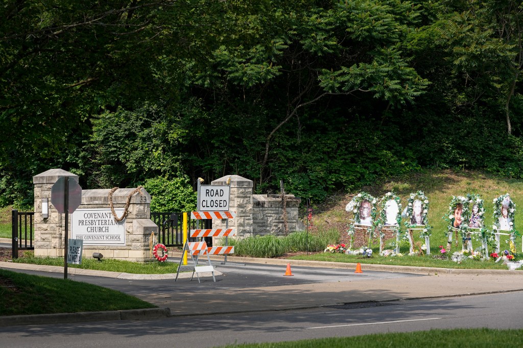 An entrance to The Covenant School is seen Wednesday, May 24, 2023, in Nashville, Tenn.