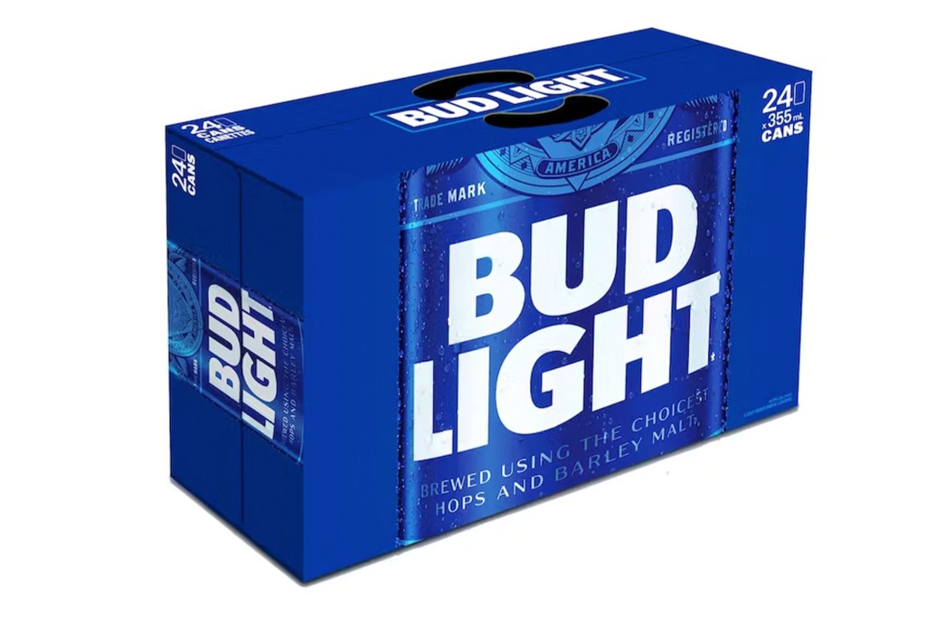 A case of Bud Light beer.