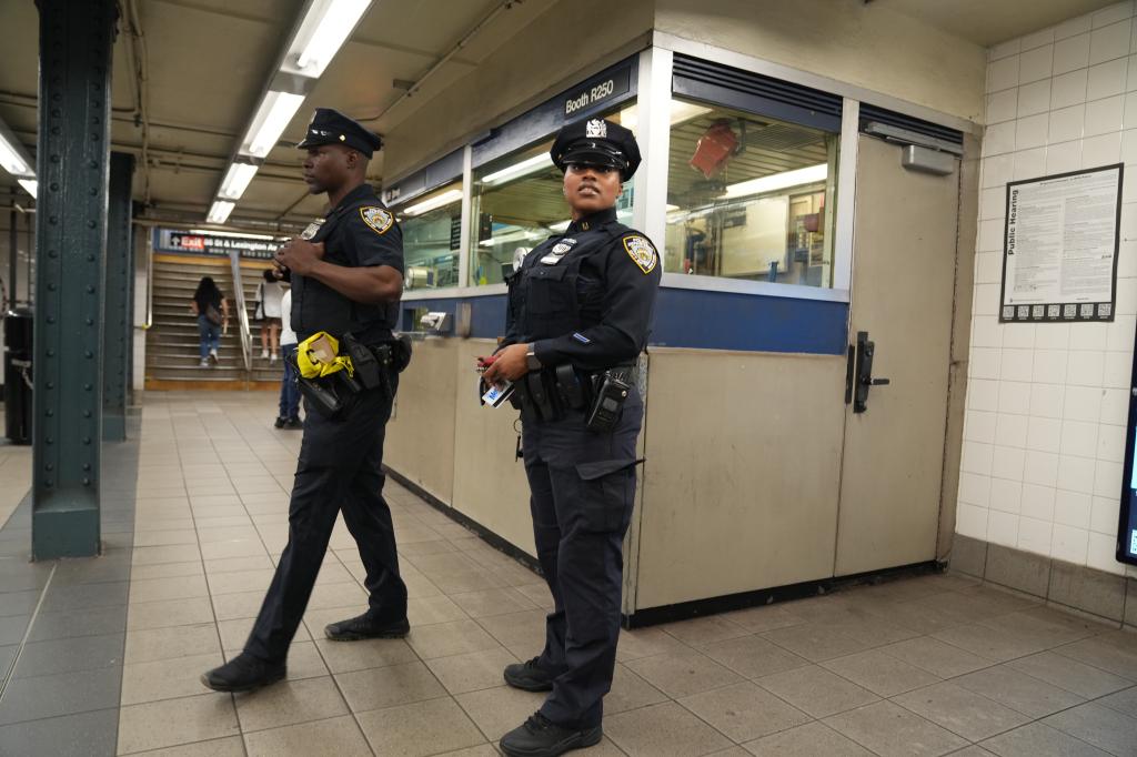 Cops on the scene at 86th Street and Lexington Avenue.