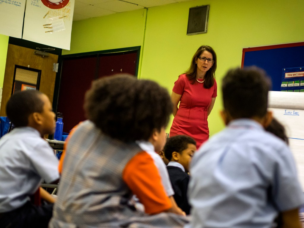 Eva Moskowitz of Success Academy Charter Schools at a Harlem location in June. 