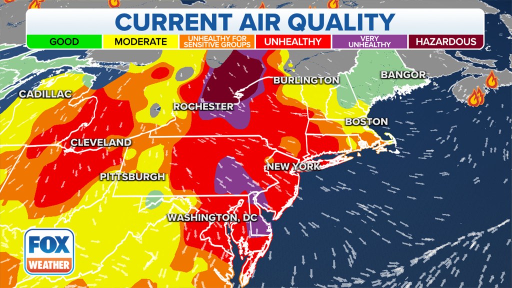 Map of air quality.