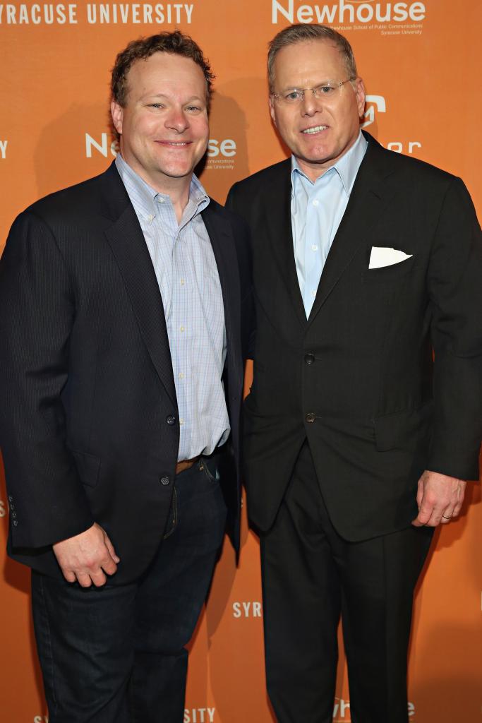 Zaslav (right) tapped Licht (left) for the CNN CEO role after his predecessor, Jeff Zucker, was forced to step down after failing to disclose his relationship with a subordinate.