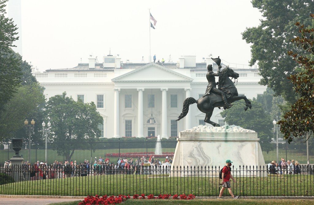 The White House has canceled a Gay Pride party due to the low air quality caused by the smoke from Canadian wildfires on June 8, 2023.