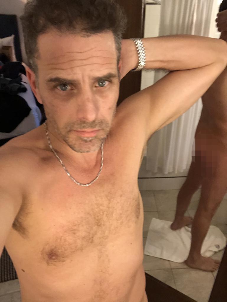 Hunter Biden without a shirt on.