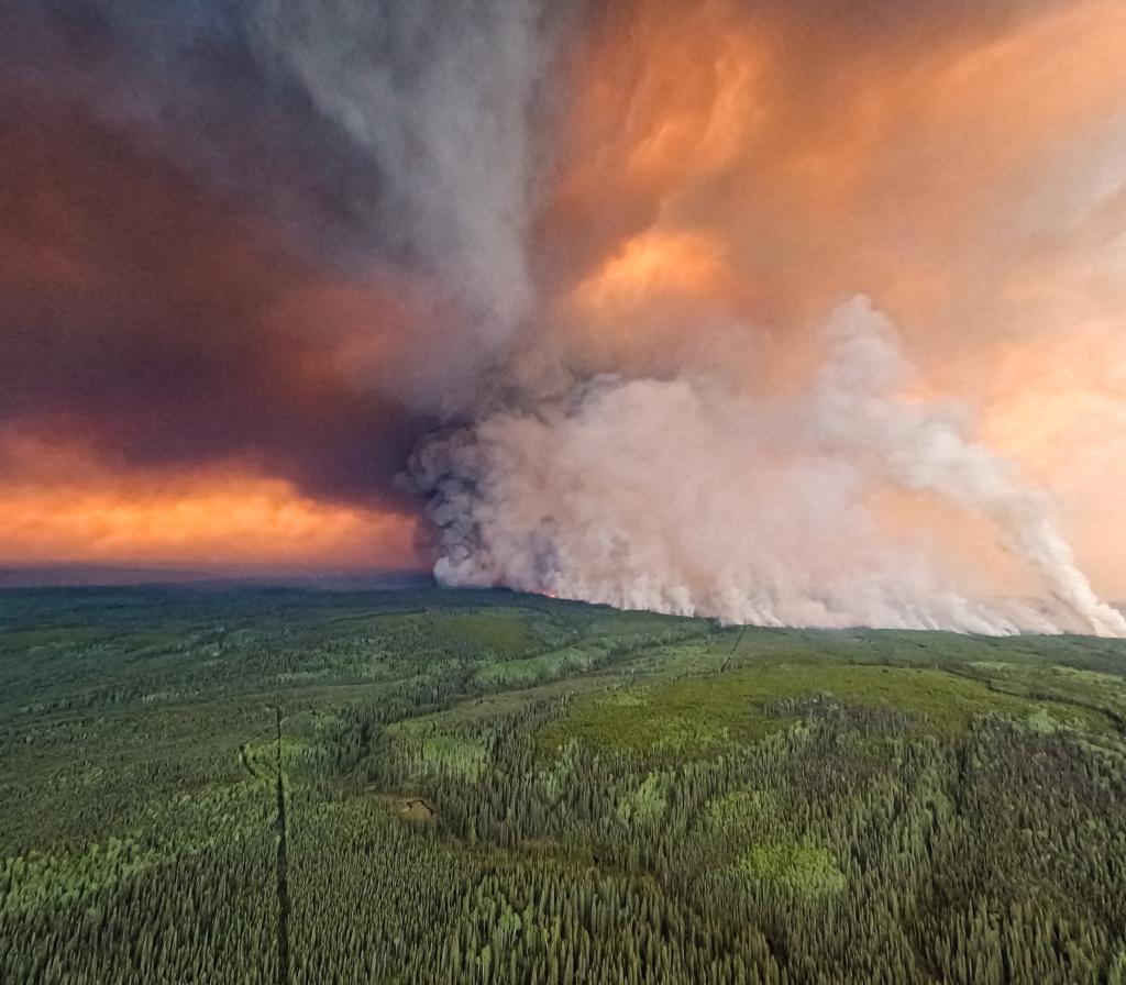 Wildfires burning in Northeast region of British Columbia.