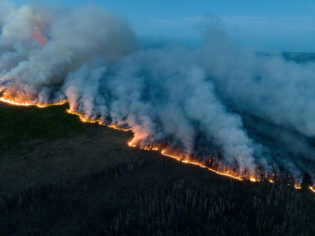 By the time the smoke reached the UK it had dissipated due to the powerful jet-stream. 