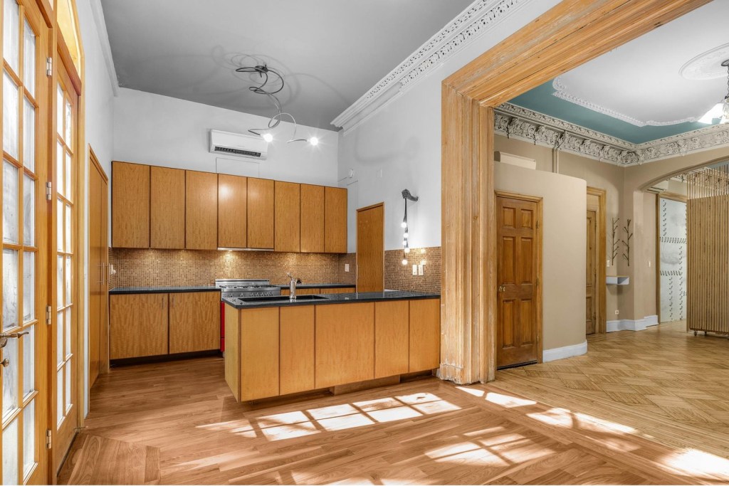 The kitchen in one of the apartments