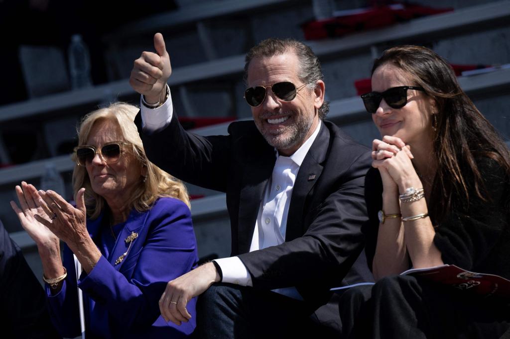 Hunter Biden giving thumbs up.