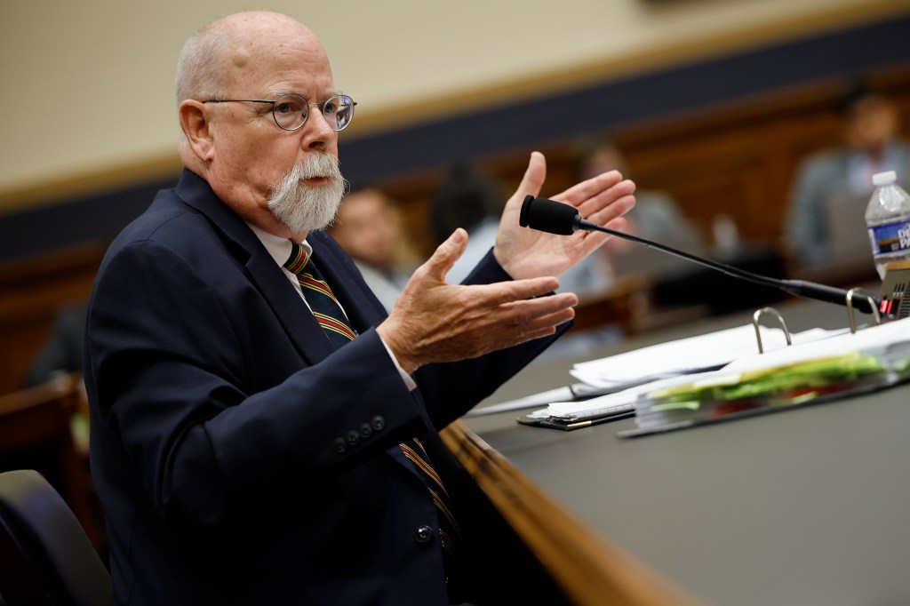 Special Counsel John Durham said at a House Judiciary Committee hearing that Americans may perceive a "two-tiered system of justice" in the country.