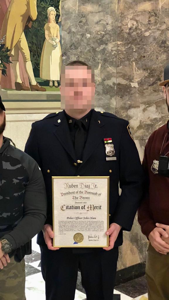 John Olson in his NYPD uniform.