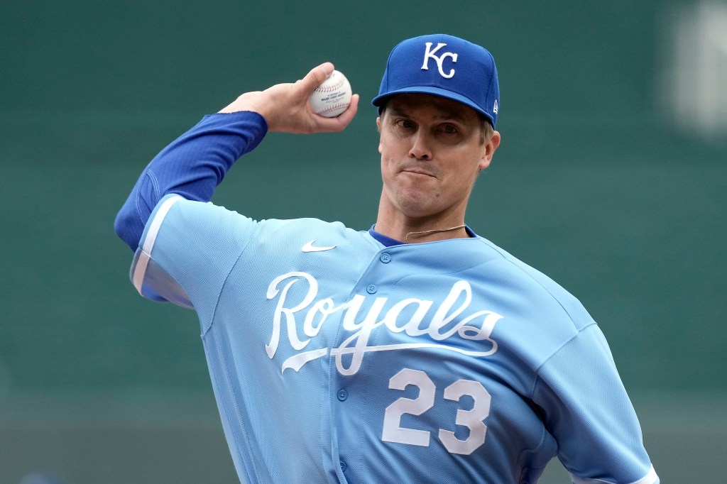 Zack Greinke get the start for the Royals on Thursday against the Guardians.