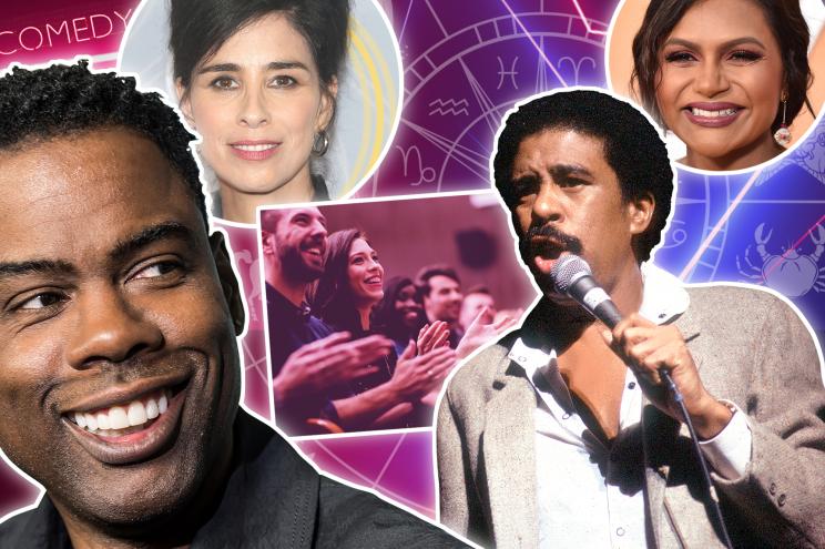 Famous comedians including Chris Rock, Sarah Silverman, Mindy Kaling and Richard Pryor