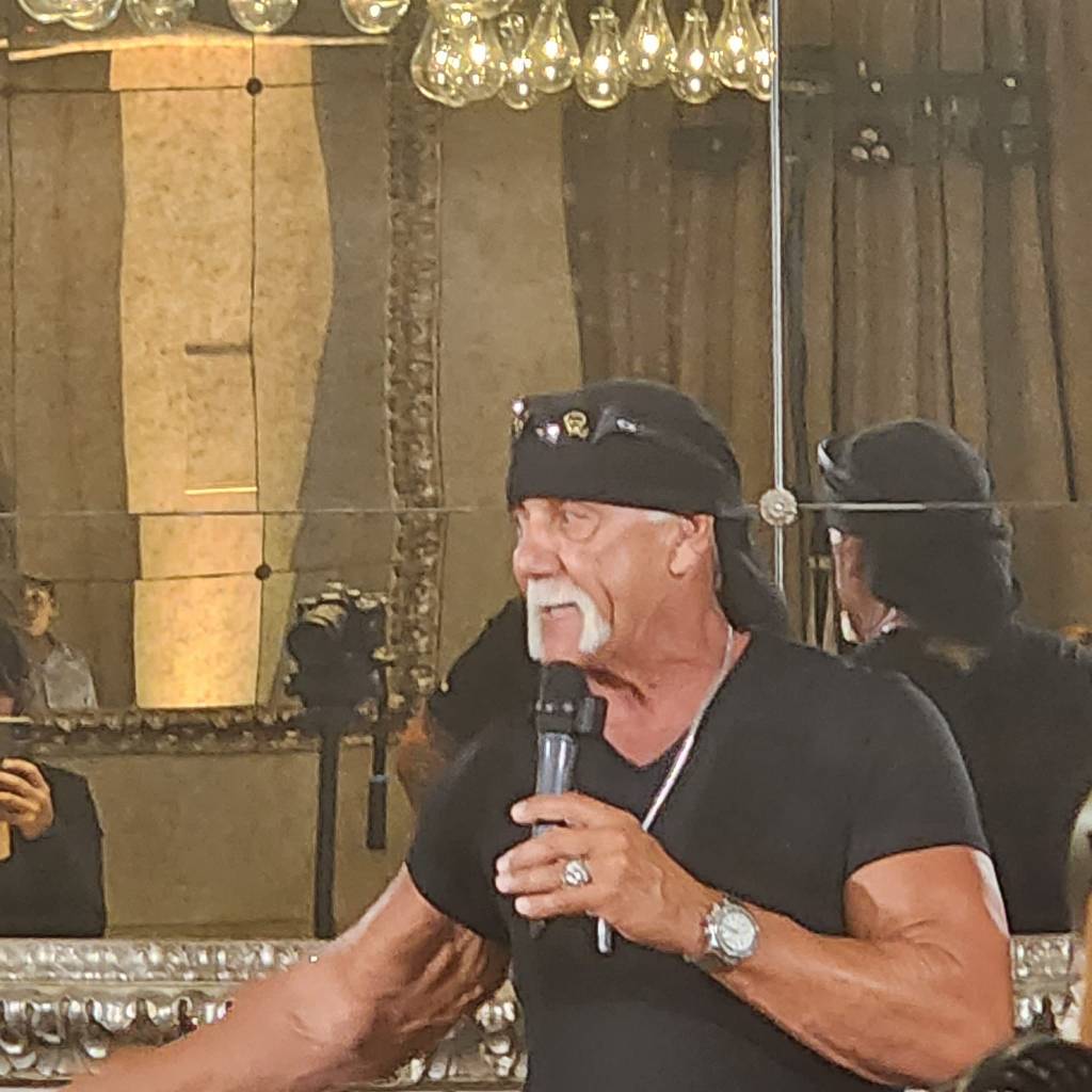 Hogan thanked the bride and groom for playing matchmaker and reuniting him with Daily after the pair met at a party a year ago.