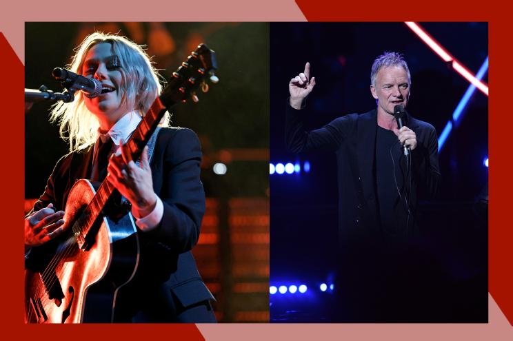 Boygenius' Phoebe Bridgers (L) and Sting are both performing at Red Rocks Amphitheater in 2023.