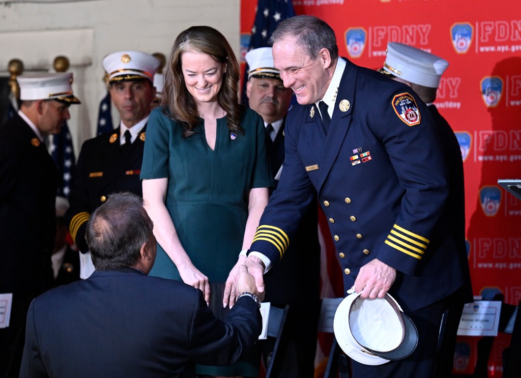 Fire Commissioner Laura Kavanagh and Chief of Department John Hodgens.