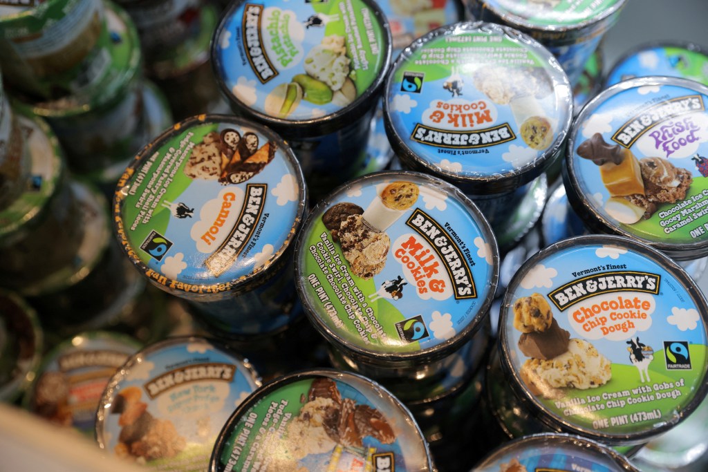 Ben & Jerry's ice cream pints